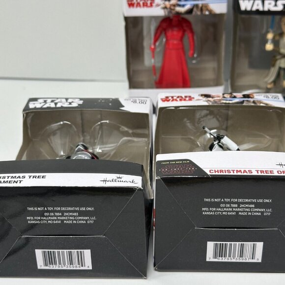 Star Wars Hallmark Ornaments Set Vader Yoda Rey C3PO Phasma Guard Stormtrooper - Picture 15 of 16